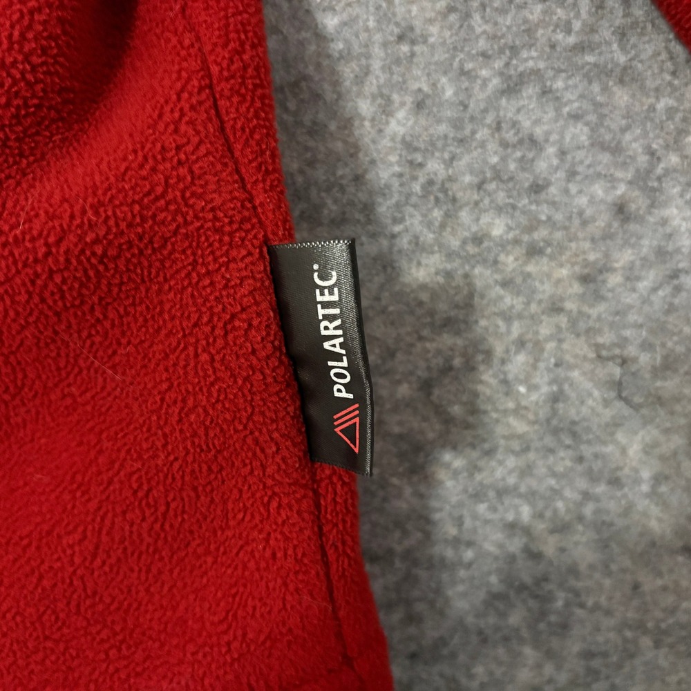 Cabelas Mens Polartec Fleece Jacket Red Full Zip Chest Pocket XL Outdoor Hiking - Picture 6 of 10